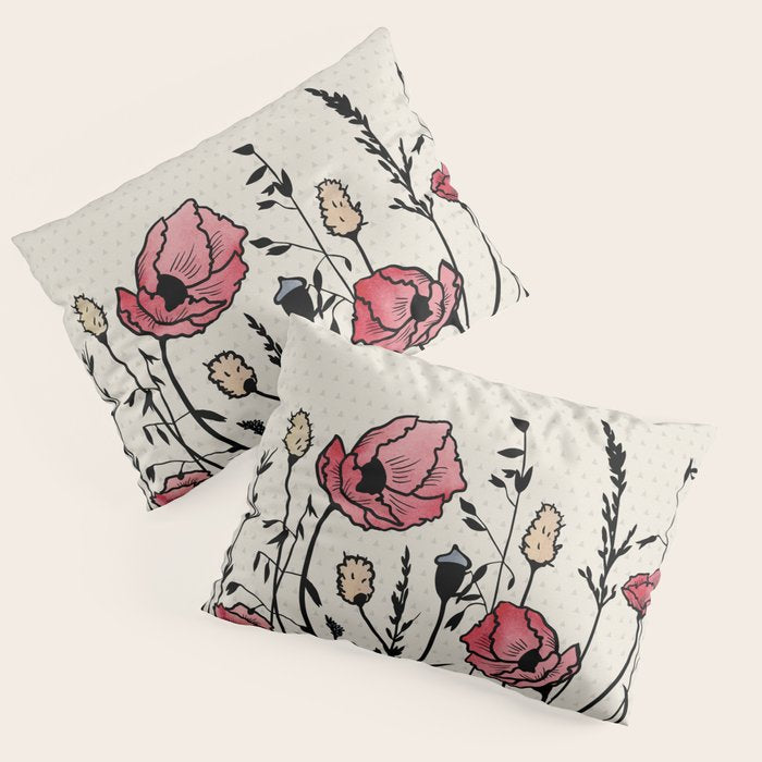 Summer Field (neutral remix) Pillow Sham Gallery Image 3