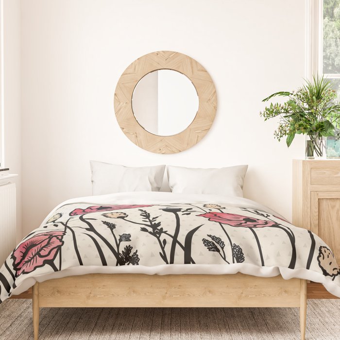 Summer Field (neutral remix) Duvet Cover Gallery Image 3