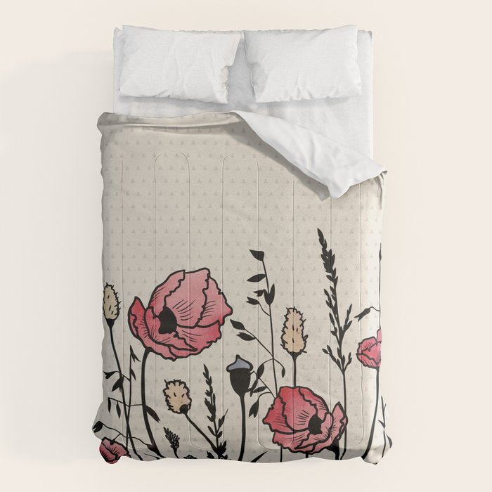 Summer Field (neutral remix) Comforter Gallery Image 6