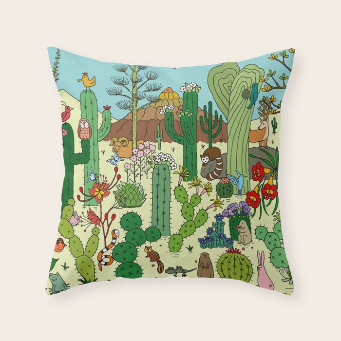 Arizona Desert Museum Throw Pillow Gallery Image 6