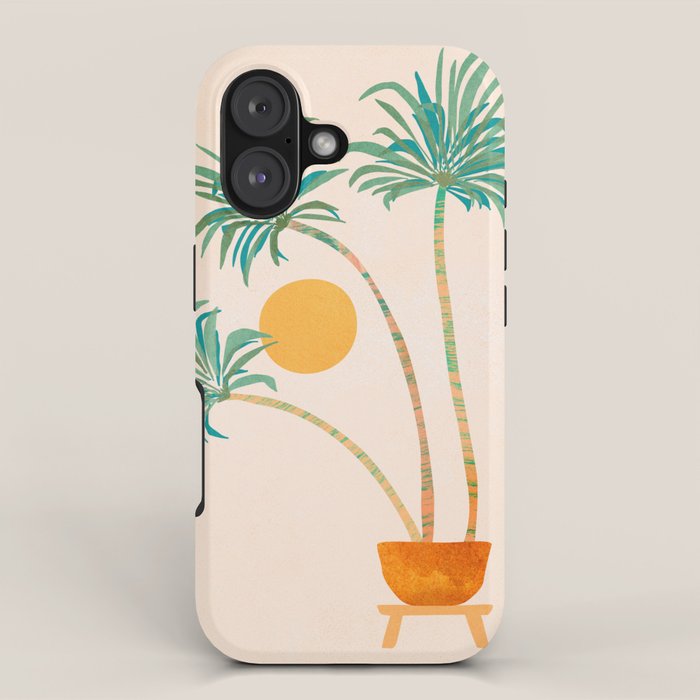 Colorful SoCal Palm Tree Scene iPhone Case Gallery Image 1