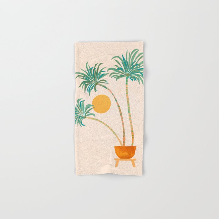 Colorful SoCal Palm Tree Scene Bath Towel Gallery Image 1