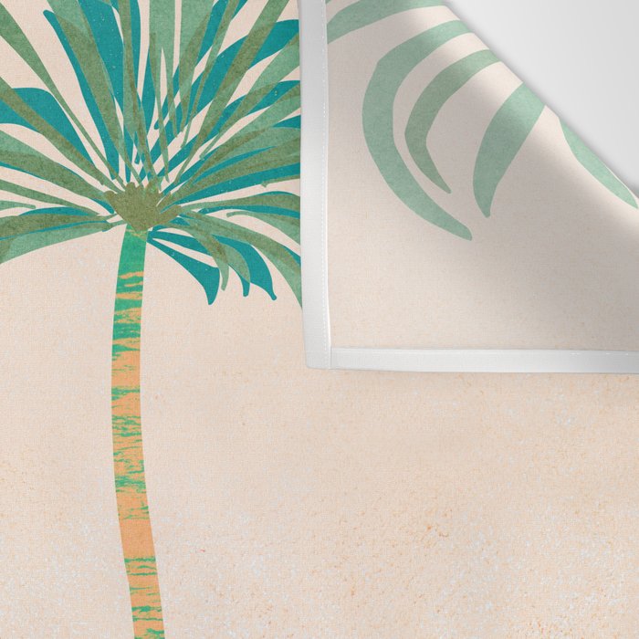 Colorful SoCal Palm Tree Scene Wall Tapestry Gallery Image 3