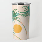 Colorful SoCal Palm Tree Scene Travel Mug Gallery Image 1
