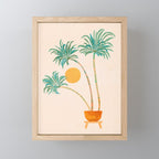 Colorful SoCal Palm Tree Scene Mini Art Print Gallery Image 1