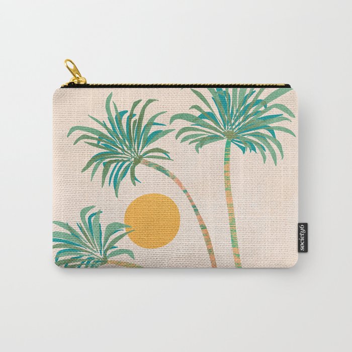 Colorful SoCal Palm Tree Scene Carry All Pouch Gallery Image 1