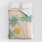 Colorful SoCal Palm Tree Scene Duvet Cover Gallery Image 6