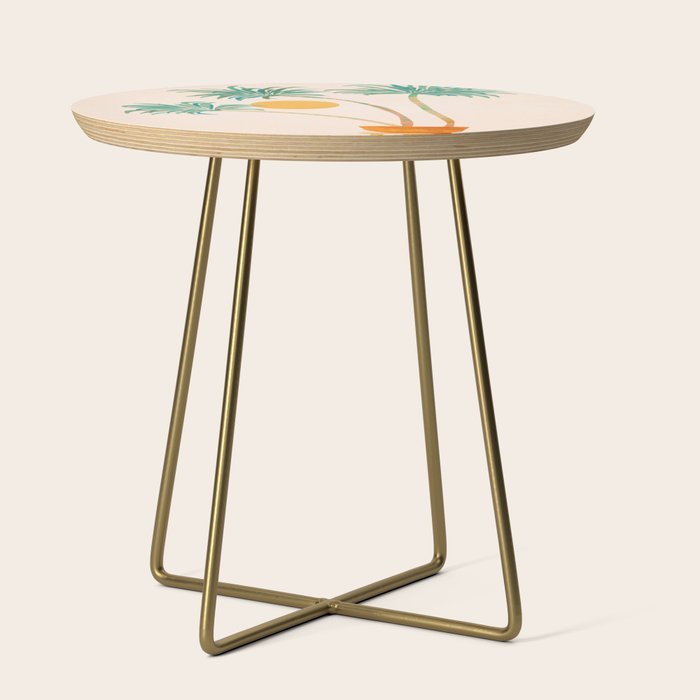 Colorful SoCal Palm Tree Scene Side Table Gallery Image 1