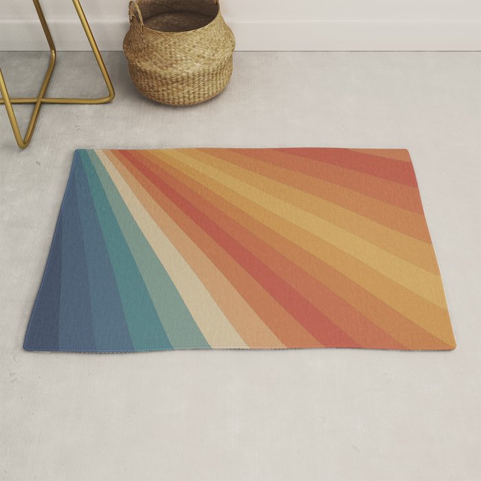 Retro 70s Sunrays Rug Gallery Image 1