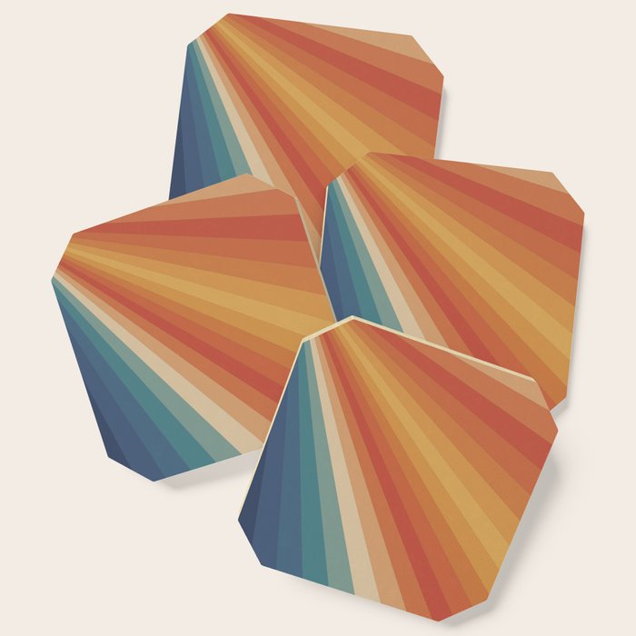 Retro 70s Sunrays Coaster Gallery Image 1
