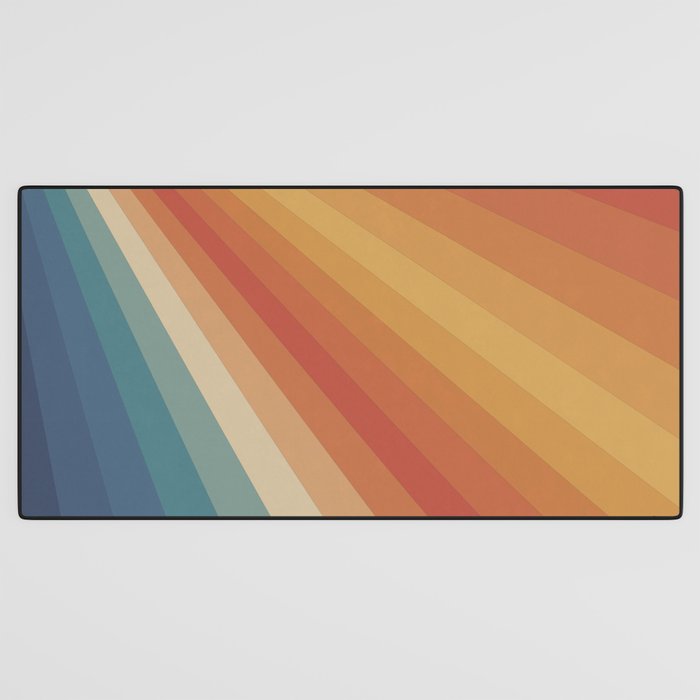 Retro 70s Sunrays Desk Mat Gallery Image 3