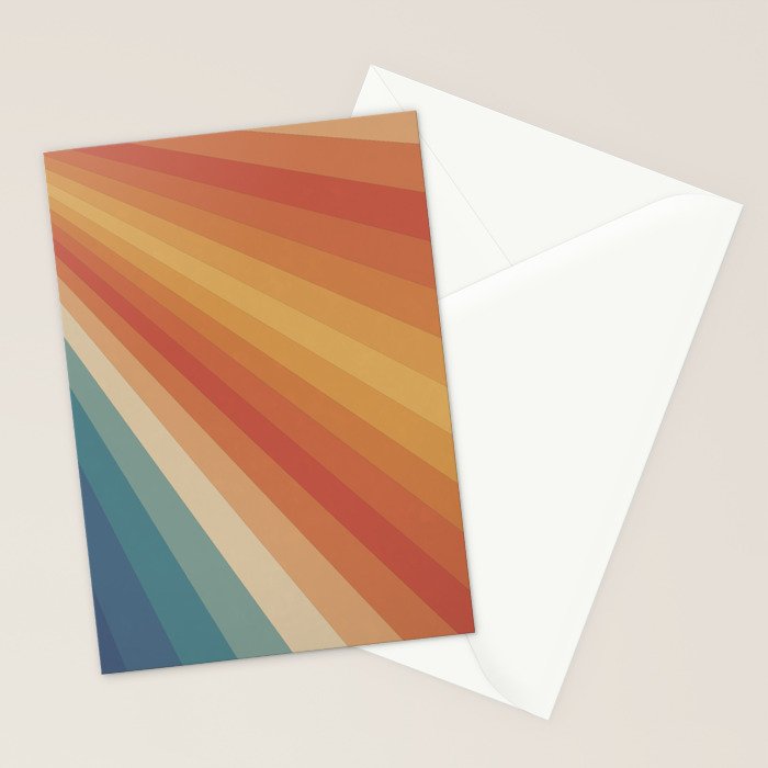 Retro 70s Sunrays Stationery Card Gallery Image 2