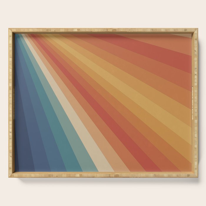 Retro 70s Sunrays Serving Tray Gallery Image 1