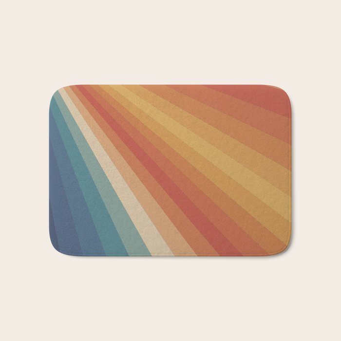 Retro 70s Sunrays Bath Mat Gallery Image 1