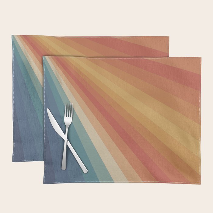 Retro 70s Sunrays Placemat Gallery Image 1