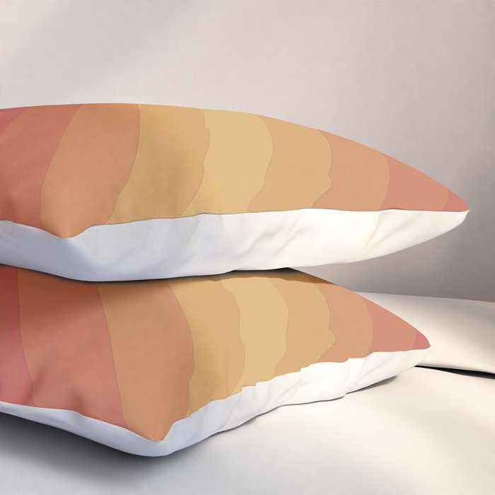 Retro 70s Sunrays Pillow Sham Gallery Image 3