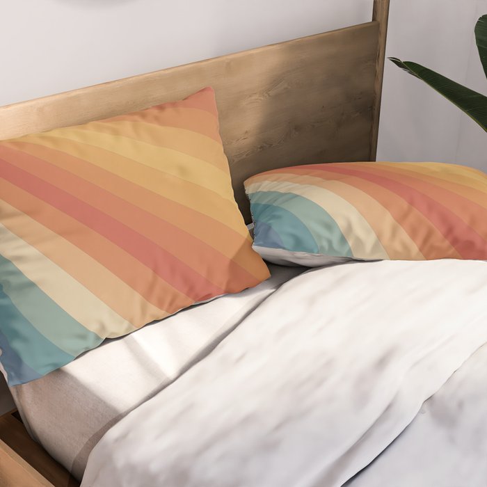 Retro 70s Sunrays Pillow Sham Gallery Image 2