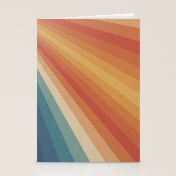 Retro 70s Sunrays Stationery Card Gallery Image 1