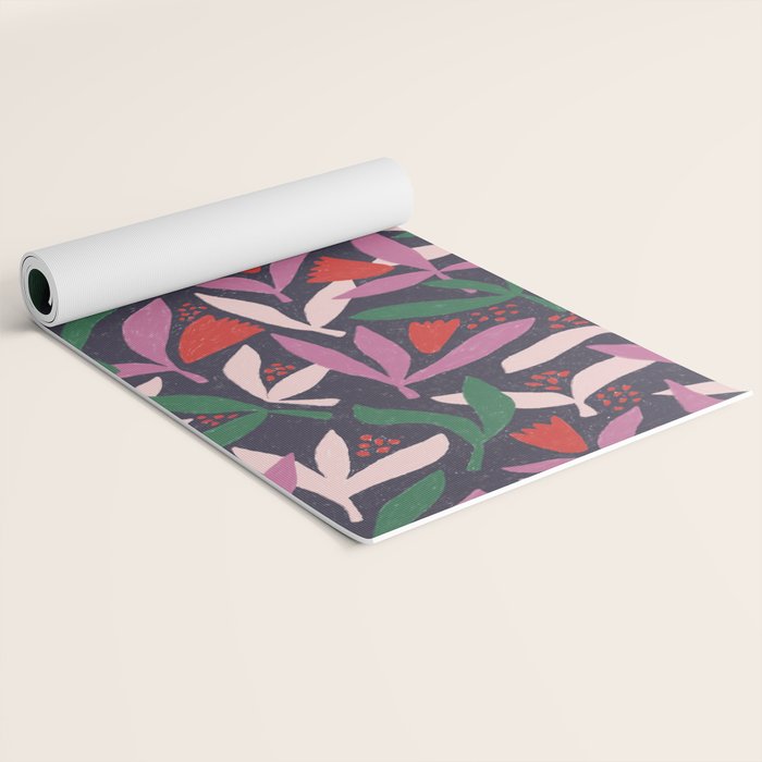 Hand Drawn Florals #2 Yoga Mat Gallery Image 2