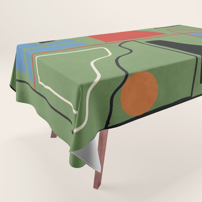 Modern Abstract Minimal Shapes 42 Tablecloth Gallery Image 1
