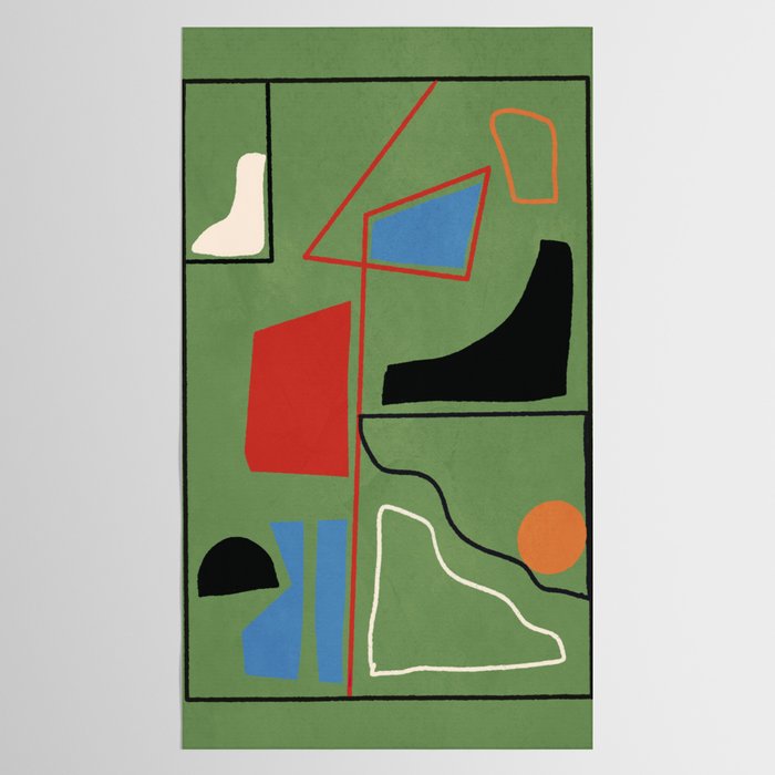 Modern Abstract Minimal Shapes 42 Tablecloth Gallery Image 2