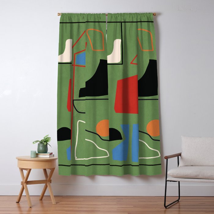 Modern Abstract Minimal Shapes 42 Window Curtain Gallery Image 5