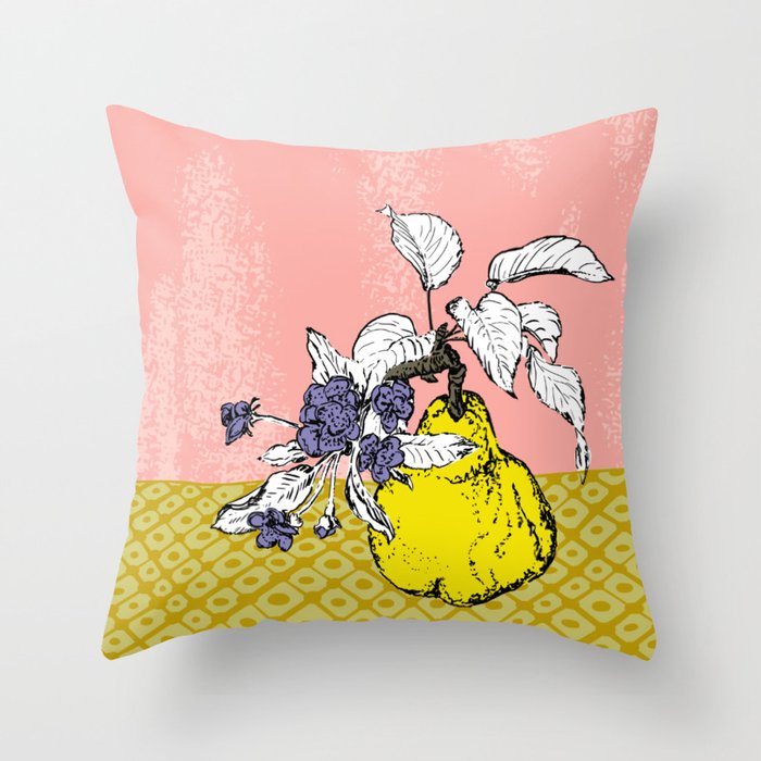 Super fruits - Pear  gift of the gods Throw Pillow Gallery Image 6