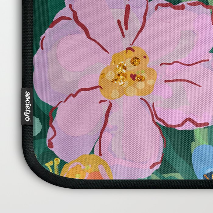 Vibrant Floral Terrarium Illustration Laptop Sleeve Gallery Image 3