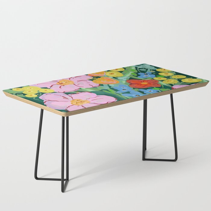 Vibrant Floral Terrarium Illustration Coffee Table Gallery Image 1