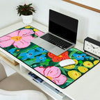 Vibrant Floral Terrarium Illustration Desk Mat Gallery Image 2