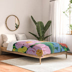 Vibrant Floral Terrarium Illustration Comforter Gallery Image 2