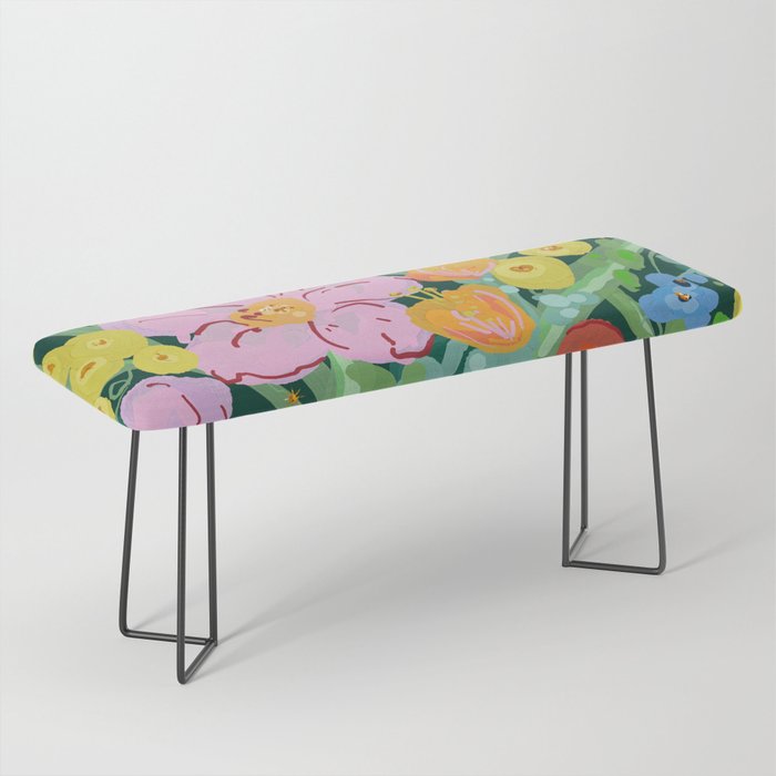 Vibrant Floral Terrarium Illustration Bench Gallery Image 1