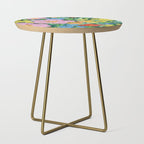 Vibrant Floral Terrarium Illustration Side Table Gallery Image 1