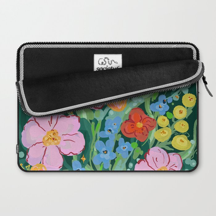 Vibrant Floral Terrarium Illustration Laptop Sleeve Gallery Image 2