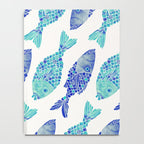 Indonesian Fish Duo - Navy & Turquoise Palette Notebook Gallery Image 4