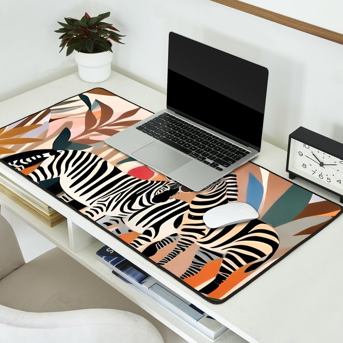 Three Zebras Desk Mat Gallery Image 2