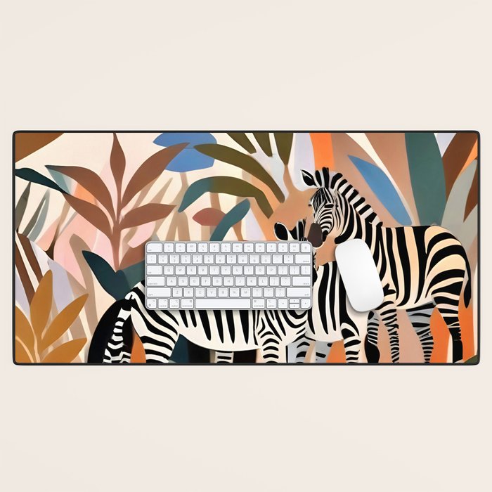 Three Zebras Desk Mat Gallery Image 1