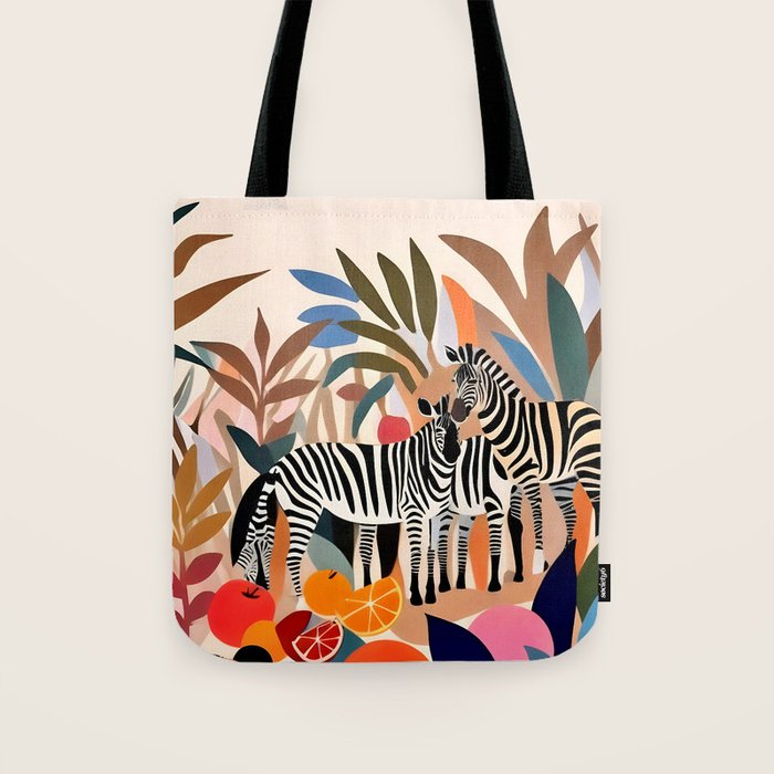 Three Zebras Tote Bag Gallery Image 1