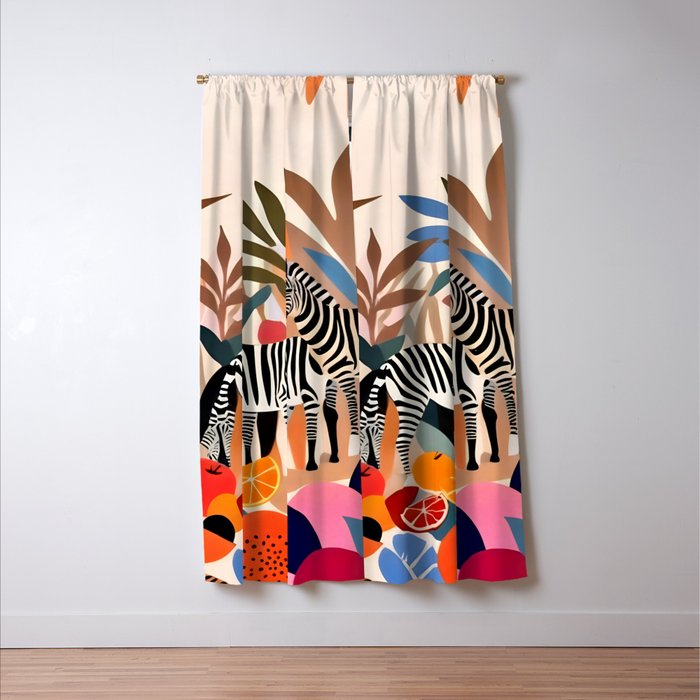 Three Zebras Window Curtain Gallery Image 3