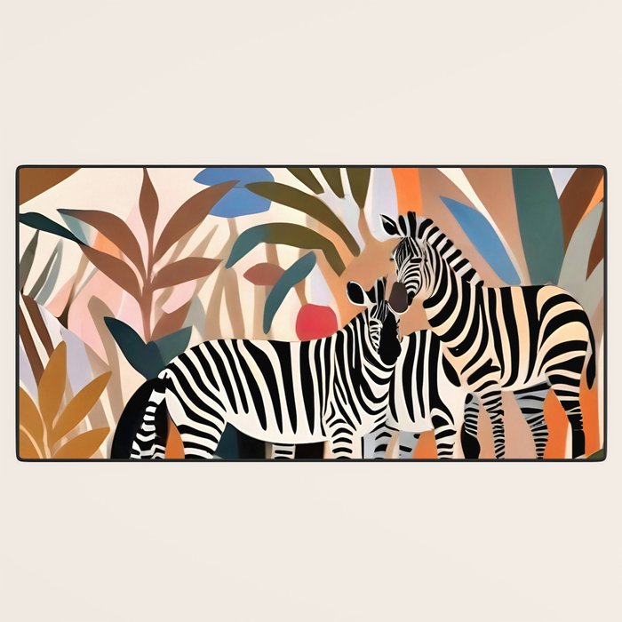 Three Zebras Desk Mat Gallery Image 3