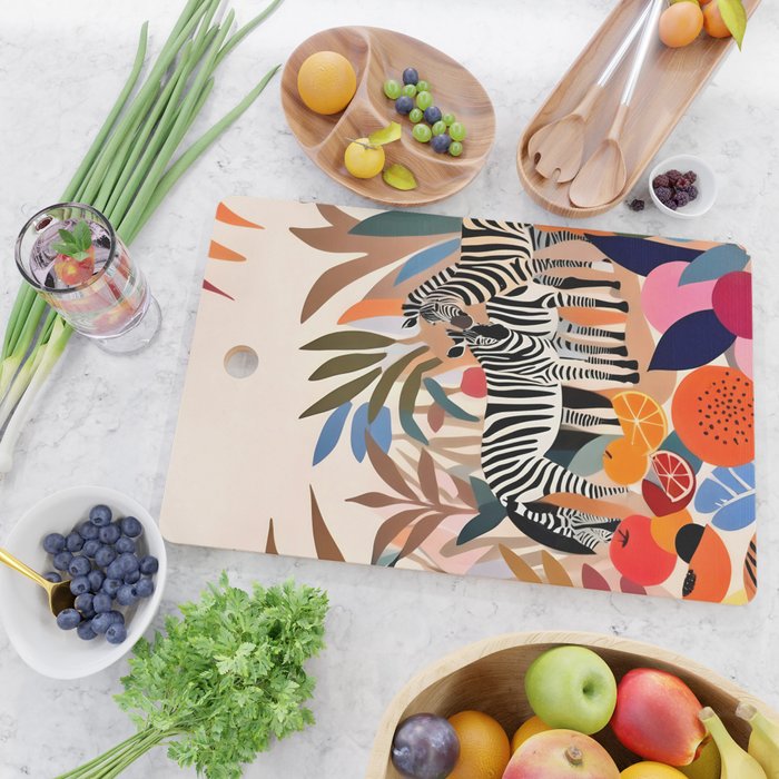 Three Zebras Cutting Board Gallery Image 2