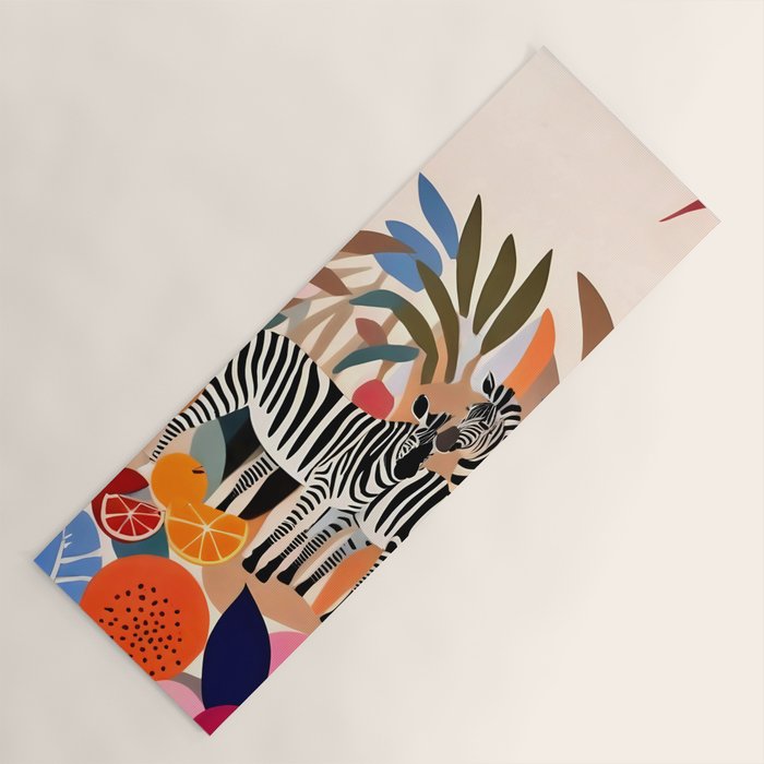 Three Zebras Yoga Mat Gallery Image 1