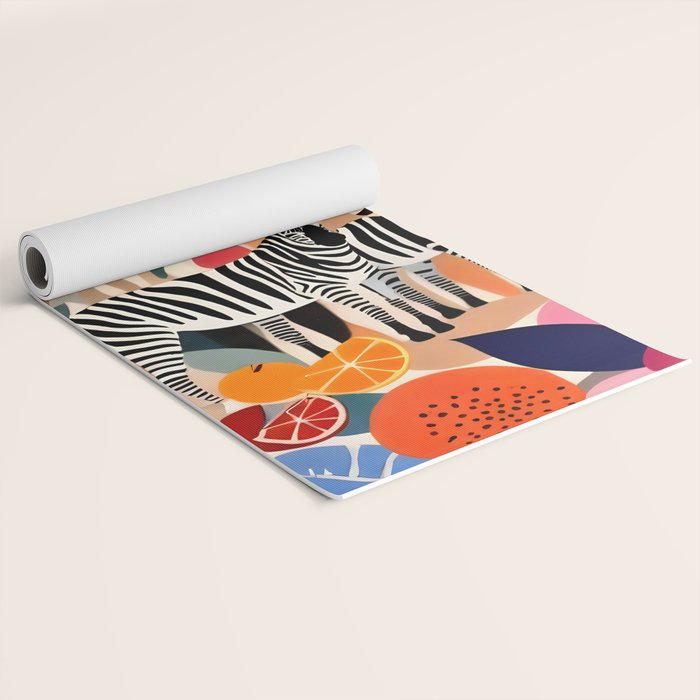 Three Zebras Yoga Mat Gallery Image 2