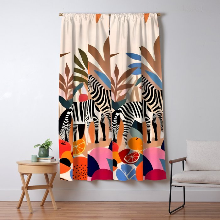 Three Zebras Window Curtain Gallery Image 5