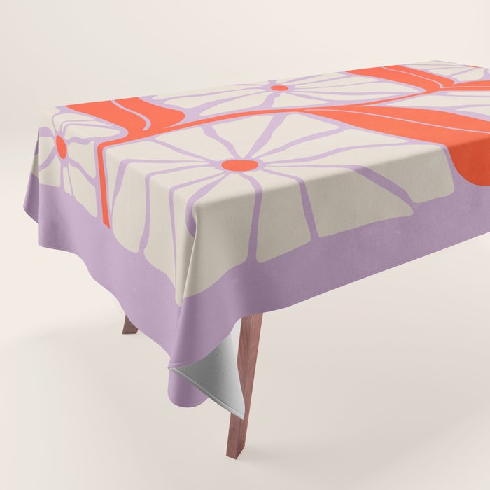 Plum & Flamingo: Les Fleurs | Flower Market Color Series 06 Tablecloth Gallery Image 1