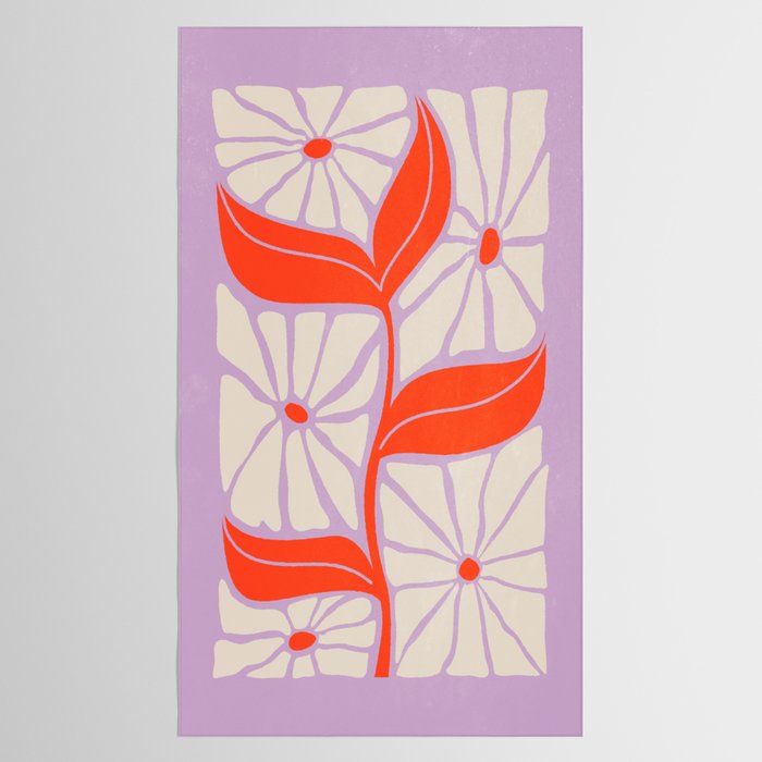 Plum & Flamingo: Les Fleurs | Flower Market Color Series 06 Tablecloth Gallery Image 2