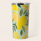 Lemon Blooms - Mint Travel Mug Gallery Image 1