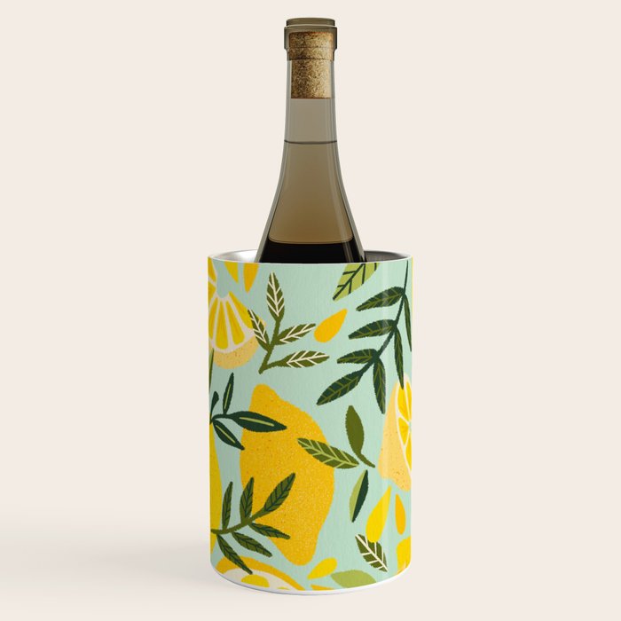 Lemon Blooms - Mint Wine Chiller Gallery Image 2