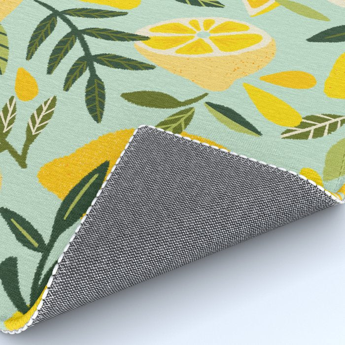 Lemon Blooms - Mint Rug Gallery Image 4