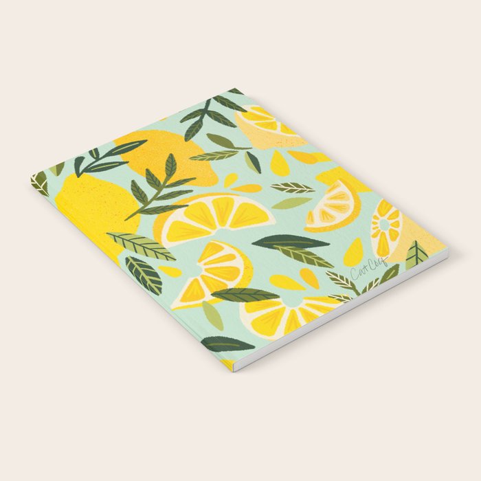 Lemon Blooms - Mint Notebook Gallery Image 1